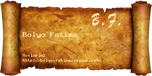 Bolyo Fatima névjegykártya